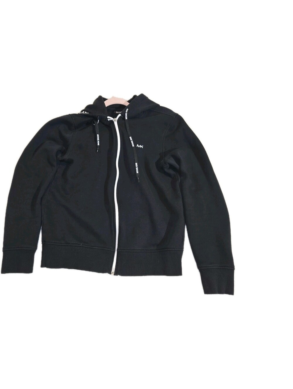 Michael Kors Women’s Zip Up Hoodie Sweatshirt, Black, Size Medium